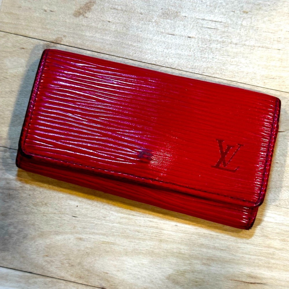 Louis Vuitton Red Epi 4 Key Holder